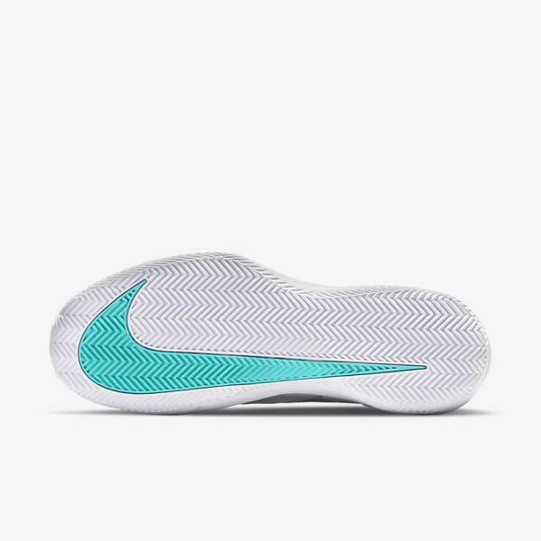 Nike NikeCourt Air Zoom Vapor Pro Clay Court Tenisove Tenisky Panske Biele Svetlo Béžové Kráľovská Modrá Modre Tyrkysové | NK816WNL