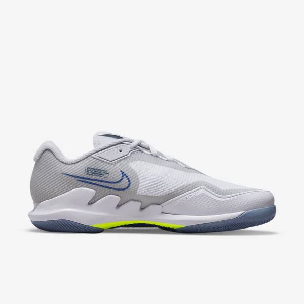 Nike NikeCourt Air Zoom Vapor Pro Hard-Court Tenisove Tenisky Panske Biele Siva Námornícka Modrá | NK312ZQN