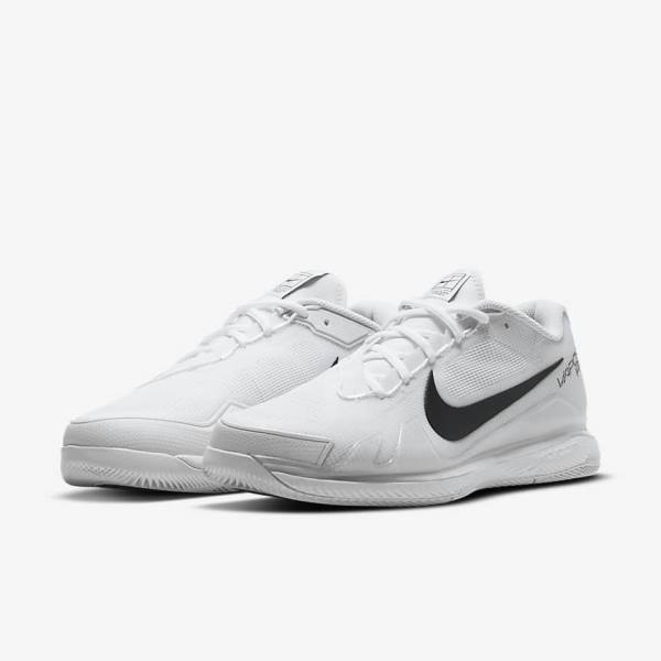 Nike NikeCourt Air Zoom Vapor Pro Hard-Court Tenisove Tenisky Panske Biele Čierne | NK394DNU