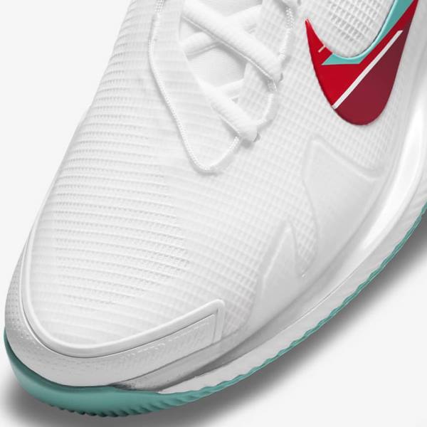 Nike NikeCourt Air Zoom Vapor Pro Hard-Court Tenisove Tenisky Damske Biele Červené Bordove Tyrkysové | NK510TFA