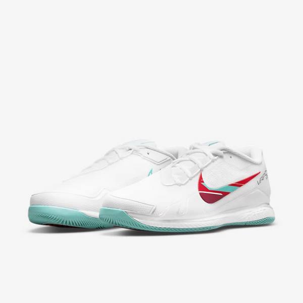 Nike NikeCourt Air Zoom Vapor Pro Hard-Court Tenisove Tenisky Panske Biele Červené Bordove Tyrkysové | NK721UEN