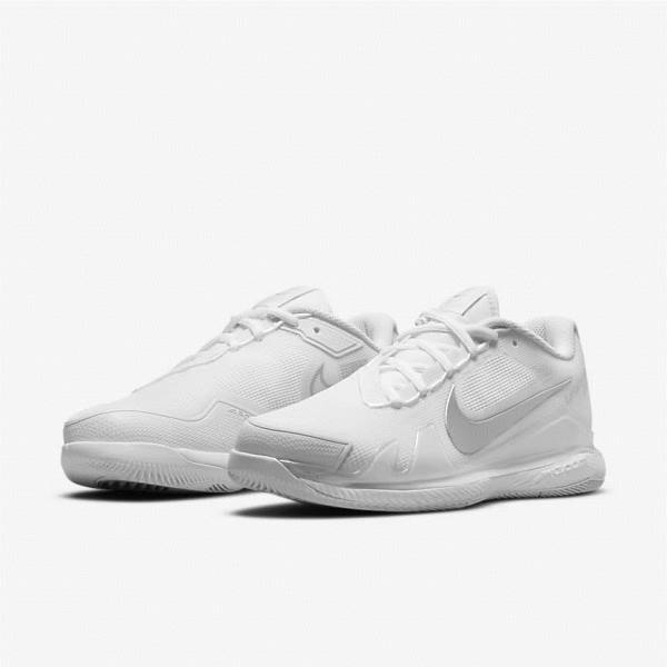 Nike NikeCourt Air Zoom Vapor Pro Hard-Court Tenisove Tenisky Damske Biele Metal Strieborne | NK819TGW