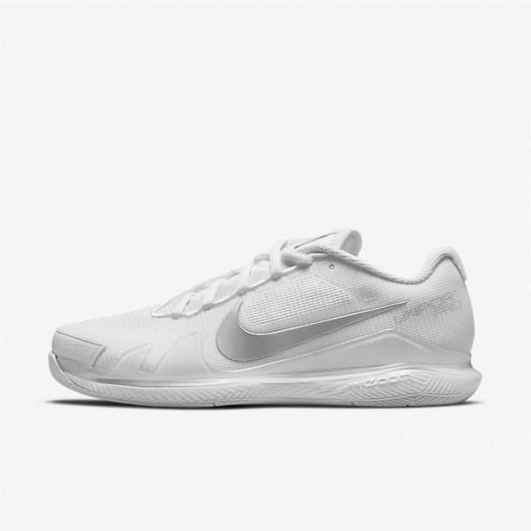 Nike NikeCourt Air Zoom Vapor Pro Hard-Court Tenisove Tenisky Damske Biele Metal Strieborne | NK819TGW