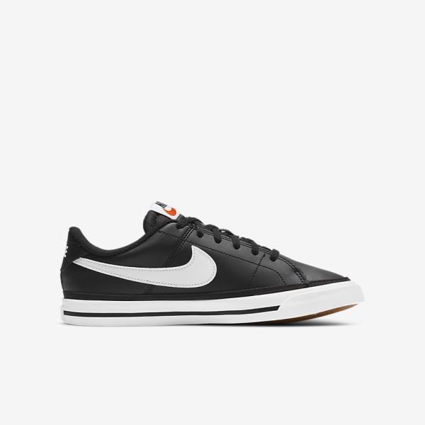 Nike NikeCourt Legacy Older Tenisky Detske Čierne Svetlo Hnede Biele | NK034BJS