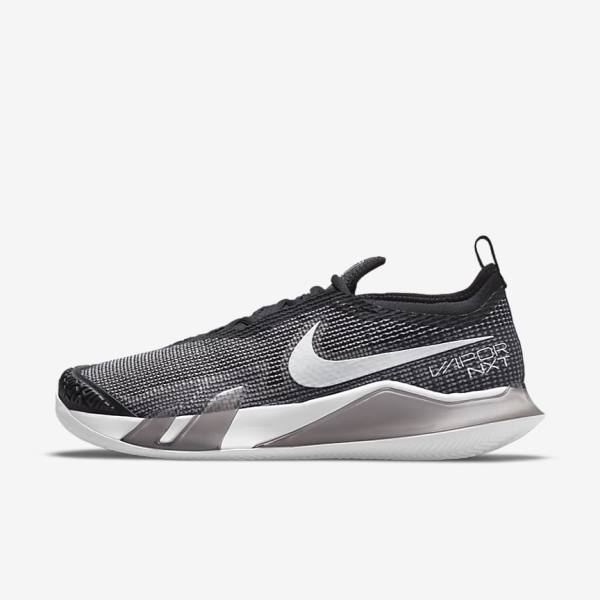 Nike NikeCourt React Vapor NXT Clay Court Tenisove Tenisky Panske Čierne Biele | NK364TOL