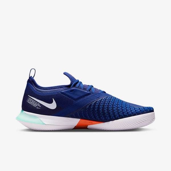 Nike NikeCourt React Vapor NXT Clay Court Tenisove Tenisky Panske Kráľovská Modrá Modre Tyrkysové Oranžové Biele | NK409OPX