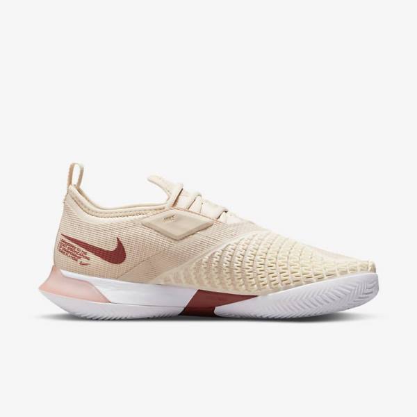 Nike NikeCourt React Vapor NXT Clay Court Tenisove Tenisky Damske Biele Koralove Červené | NK708ZHG