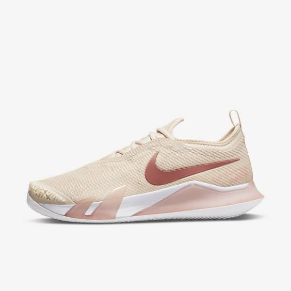 Nike NikeCourt React Vapor NXT Clay Court Tenisove Tenisky Damske Biele Koralove Červené | NK708ZHG