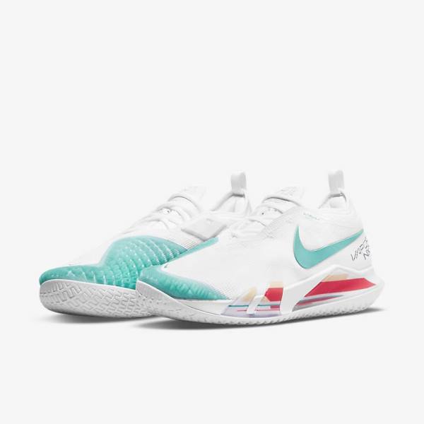 Nike NikeCourt React Vapor NXT Hard-Court Tenisove Tenisky Panske Biele Červené Bordove Tyrkysové | NK108JYH