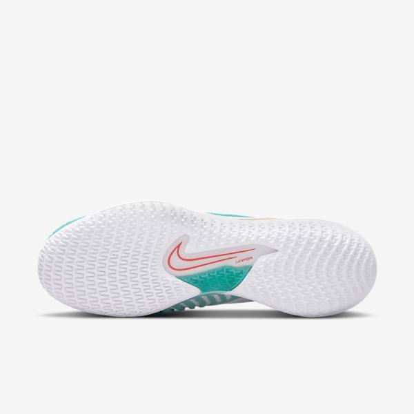 Nike NikeCourt React Vapor NXT Hard Court Tenisove Tenisky Damske Biele Červené Bordove Tyrkysové | NK296NEF