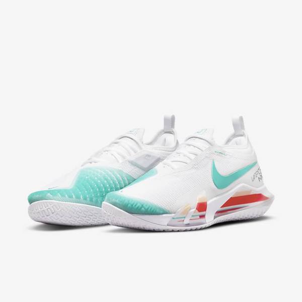 Nike NikeCourt React Vapor NXT Hard Court Tenisove Tenisky Damske Biele Červené Bordove Tyrkysové | NK296NEF