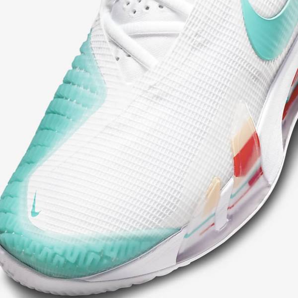 Nike NikeCourt React Vapor NXT Hard Court Tenisove Tenisky Damske Biele Červené Bordove Tyrkysové | NK296NEF