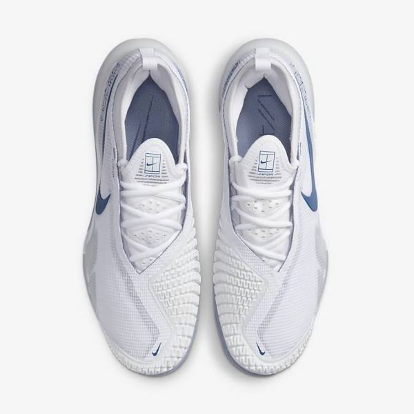 Nike NikeCourt React Vapor NXT Hard-Court Tenisove Tenisky Panske Biele Námornícka Modrá | NK849ZAN