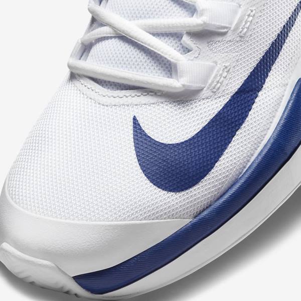 Nike NikeCourt Vapor Lite Clay Court Tenisove Tenisky Panske Biele Kráľovská Modrá Modre | NK715SOL