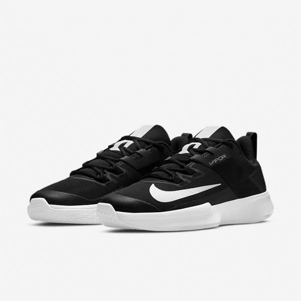 Nike NikeCourt Vapor Lite Hard Court Tenisove Tenisky Panske Čierne Biele | NK163HXI