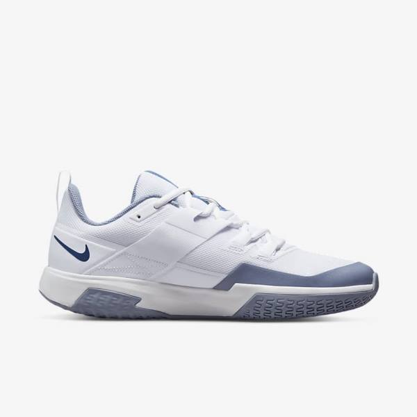 Nike NikeCourt Vapor Lite Hard Court Tenisove Tenisky Panske Biele Námornícka Modrá | NK591VNG