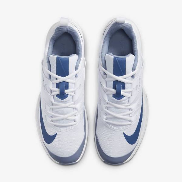 Nike NikeCourt Vapor Lite Hard Court Tenisove Tenisky Panske Biele Námornícka Modrá | NK591VNG