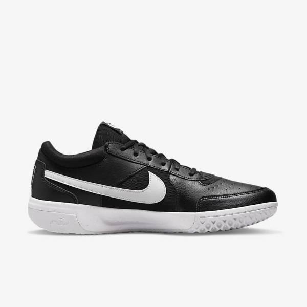 Nike NikeCourt Zoom Lite 3 Hard Court Tenisove Tenisky Panske Čierne Biele | NK134DAP