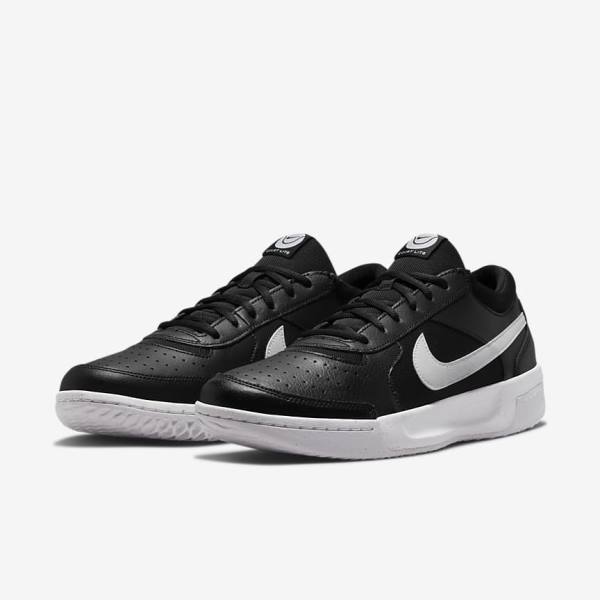 Nike NikeCourt Zoom Lite 3 Hard Court Tenisove Tenisky Panske Čierne Biele | NK134DAP