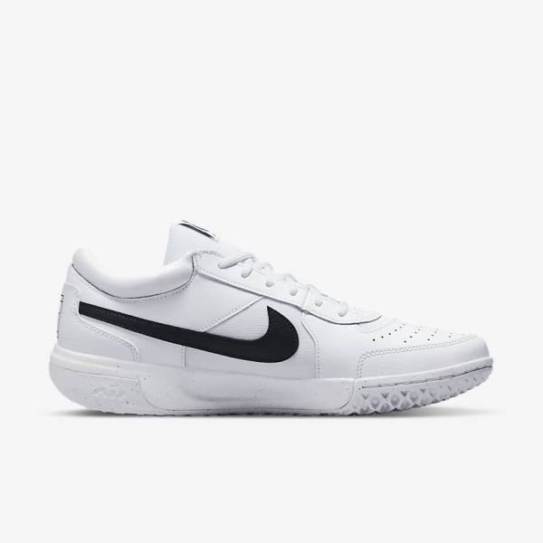 Nike NikeCourt Zoom Lite 3 Hard Court Tenisove Tenisky Panske Biele Čierne | NK841FWP