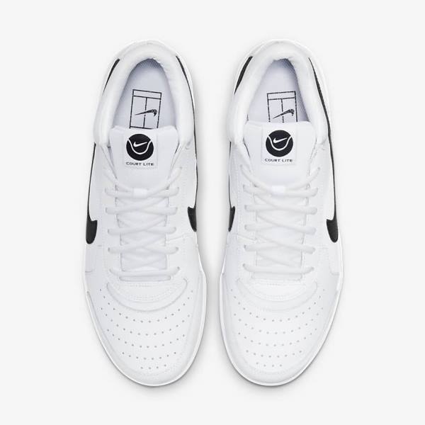 Nike NikeCourt Zoom Lite 3 Hard Court Tenisove Tenisky Panske Biele Čierne | NK841FWP