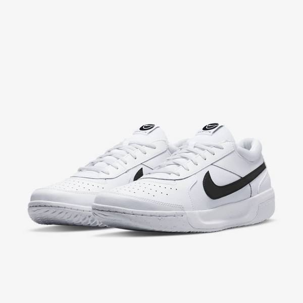 Nike NikeCourt Zoom Lite 3 Hard Court Tenisove Tenisky Panske Biele Čierne | NK841FWP