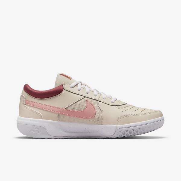 Nike NikeCourt Zoom Lite 3 Tenisove Tenisky Damske Biele Červené Koralove | NK482YBG