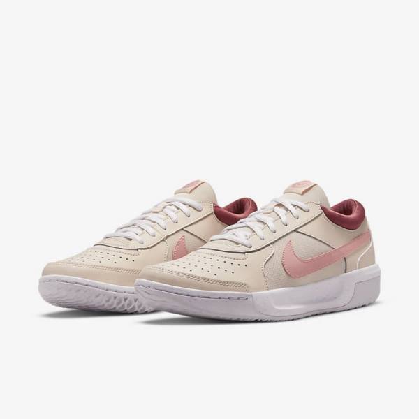 Nike NikeCourt Zoom Lite 3 Tenisove Tenisky Damske Biele Červené Koralove | NK482YBG