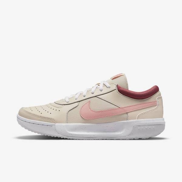 Nike NikeCourt Zoom Lite 3 Tenisove Tenisky Damske Biele Červené Koralove | NK482YBG