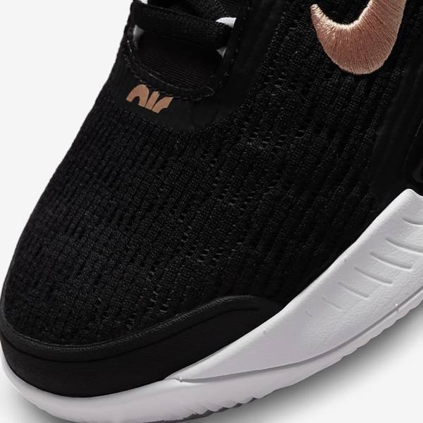 Nike NikeCourt Zoom NXT Clay Court Tenisove Tenisky Damske Čierne Biele Tmavo Siva Metal Červené Hnede | NK634TZW