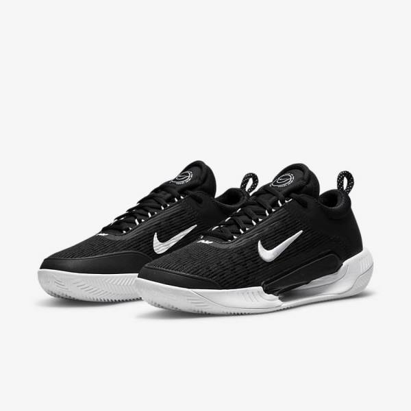 Nike NikeCourt Zoom NXT Clay Court Tenisove Tenisky Panske Čierne Biele | NK750JSL