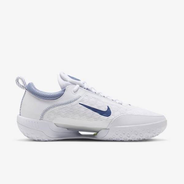 Nike NikeCourt Zoom NXT Hard Court Tenisove Tenisky Panske Biele Siva Námornícka Modrá | NK381KDH