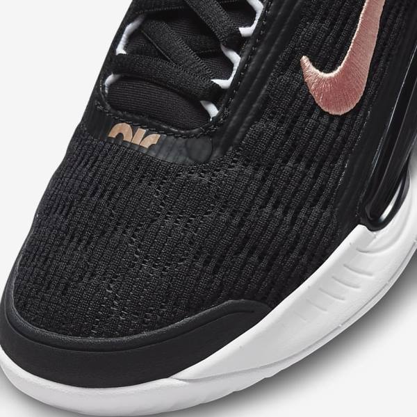 Nike NikeCourt Zoom NXT Hard Court Tenisove Tenisky Damske Čierne Biele Metal Červené Hnede | NK815QWU