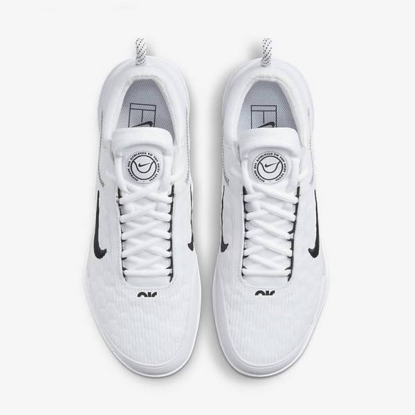 Nike NikeCourt Zoom NXT Hard Court Tenisove Tenisky Panske Biele Čierne | NK895ZGR