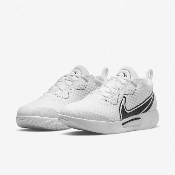 Nike NikeCourt Zoom Pro Hard Court Tenisove Tenisky Panske Biele Čierne | NK063RZJ