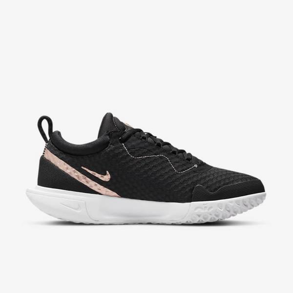 Nike NikeCourt Zoom Pro Hard Court Tenisove Tenisky Damske Čierne Biele Metal Červené Hnede | NK597QVD