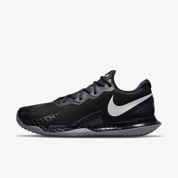 Nike NikeCourt Zoom Vapor Cage 4 Rafa Hard Court Tenisove Tenisky Panske Čierne Metal Strieborne | NK671ZPM