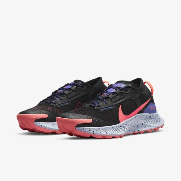 Nike Pegasus Trailove 3 GORE-TEX Nepremokave Trailove Bežecké Tenisky Damske Čierne Svetlo Mango Červené | NK429RSZ