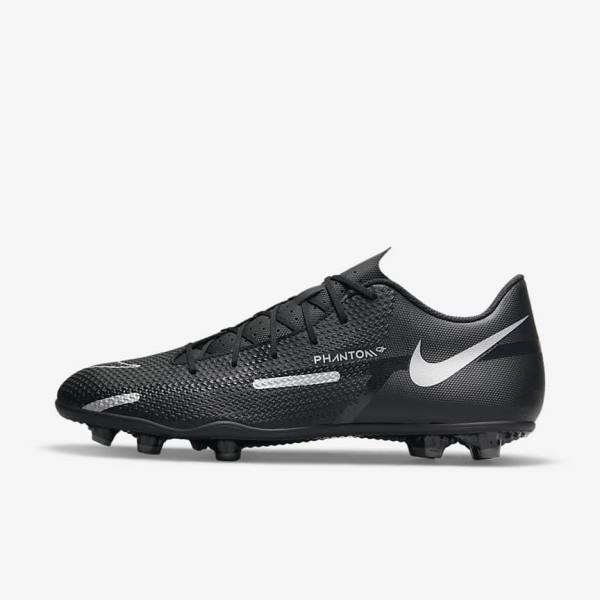 Nike Phantom GT2 Club MG Multi-Ground Kopačky Panske Čierne Tmavo Siva Metal Strieborne | NK083JOC