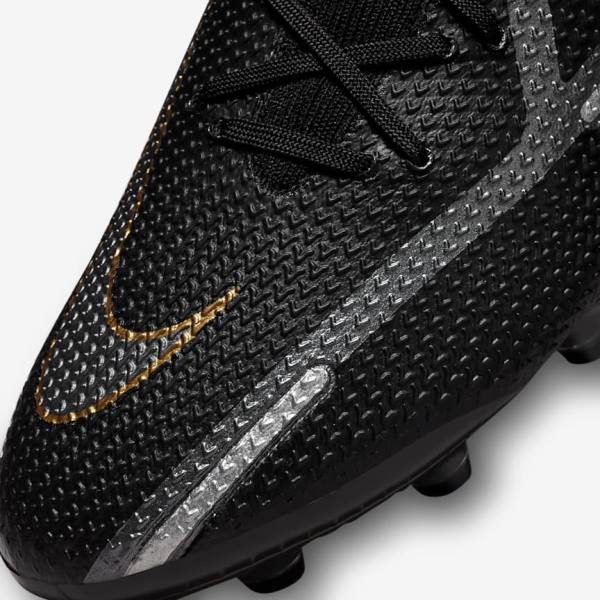 Nike Phantom GT2 Dynamic Fit Elite AG-Pro Artificial-Grass Kopačky Panske Čierne Metal Zlate Metal Strieborne Metal Tmavo Siva | NK308GTL