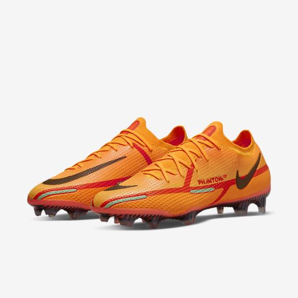 Nike Phantom GT2 Elite FG Firm-Ground Kopačky Damske Oranžové Svetlo Červené Čierne | NK146VJO