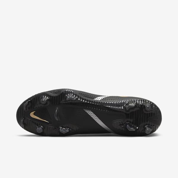 Nike Phantom GT2 Pro Dynamic Fit FG Firm-Ground Kopačky Damske Čierne Metal Zlate Metal Strieborne Metal Tmavo Siva | NK031VOS