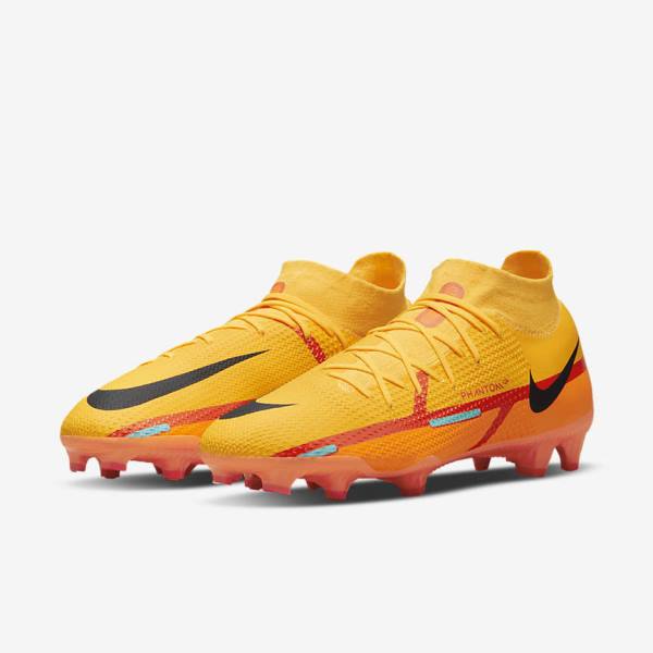 Nike Phantom GT2 Pro Dynamic Fit FG Firm-Ground Kopačky Damske Oranžové Svetlo Červené Čierne | NK467MOL