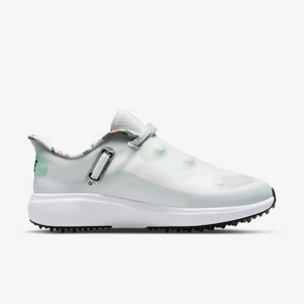 Nike React Ace Tour Golfove Topanky Damske Biele Platina Mätové Čierne | NK327ZJW