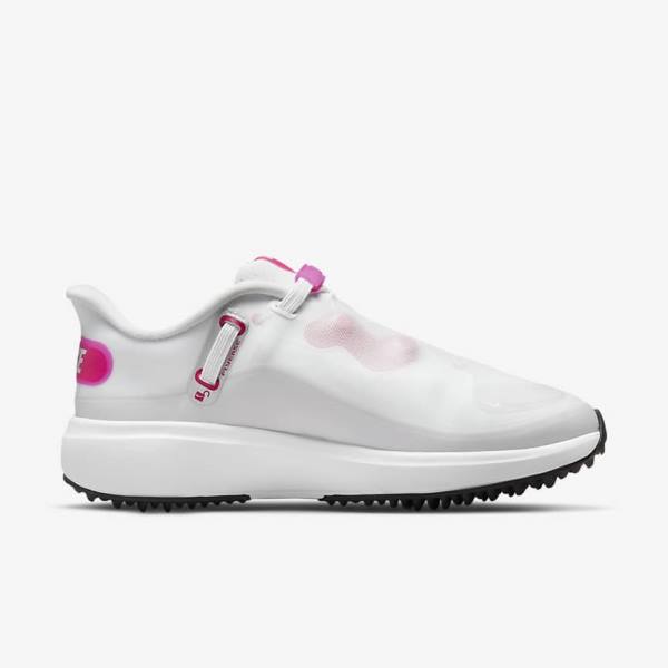 Nike React Ace Tour Golfove Topanky Damske Biele Čierne Ruzove | NK602NHU