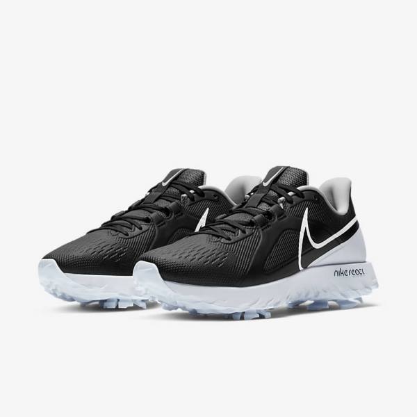 Nike React Infinity Pro Golfove Topanky Panske Čierne Metal Platina Biele | NK046WLV