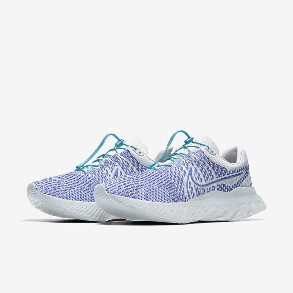 Nike React Infinity Run 3 By You Custom Cestne Bežecké Tenisky Damske Biele Modre Biele | NK024YMW