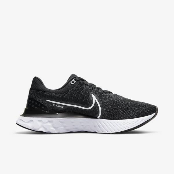 Nike React Infinity Run Flyknit 3 Cestne Bežecké Tenisky Damske Čierne Biele | NK297DOC