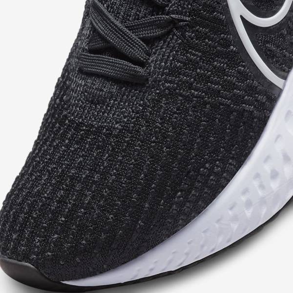 Nike React Infinity Run Flyknit 3 Cestne Bežecké Tenisky Damske Čierne Biele | NK297DOC