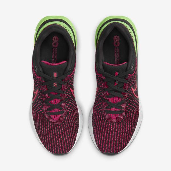 Nike React Infinity Run Flyknit 3 Cestne Bežecké Tenisky Panske Čierne Zelene Červené | NK659EMA